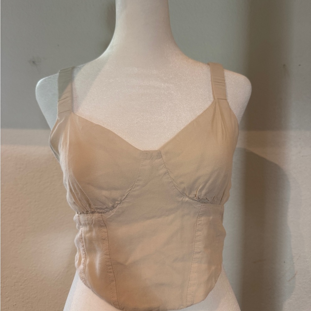 Kendall & Kylie Cream Crop Top